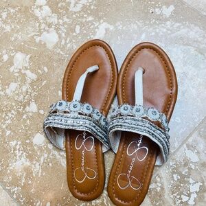 Jessica Simpson Rhinstone Flip Flops